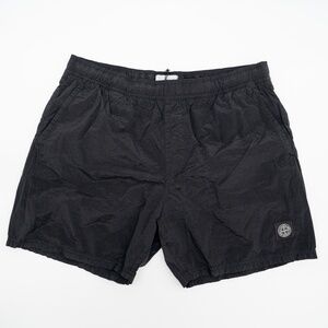 size S Stone Island Nylon Metal Swim Shorts Black